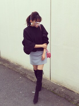 「BUBBLYtokyo（バブリートーキョー）のアイテム」を使った、Fangさん（レディース・164cm）の冬コーディネート