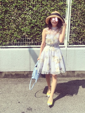 「DIANA」｜「アイテム（帽子）」を使った、Fangさん（レディース・164cm）の夏コーディネート