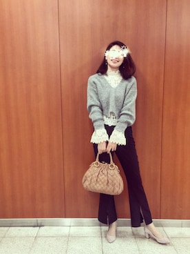 「フレアスリーブ」｜Fangさん（レディース・164cm）の秋コーディネート