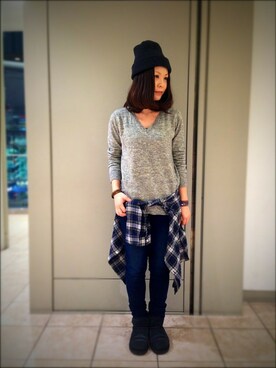 キムラアスミさん(レディース・156cm)の冬コーディネート