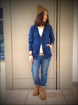 キムラアスミさん（レディース・156cm）の冬コーディネート