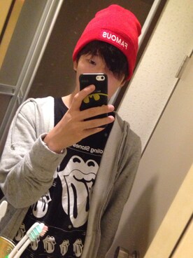 「アイテム（ニットキャップ/ビーニー）」を使った、のださん（メンズ・171cm・10代）の秋コーディネート