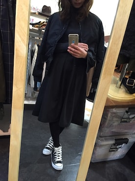 「stradivarius（ストラディバリウス）のアイテム（ブルゾン）」を使った、sayappppppさん（レディース・159cm）の秋コーディネート