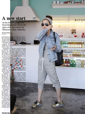 「アイテム（ヘアバンド）」を使った、AcoDesign（アコデザイン）さん（レディース・165cm）の冬コーディネート