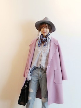 「Aco Design（アコデザイン）のアイテム（パンツ）」を使った、AcoDesign（アコデザイン）さん（レディース・165cm）の冬コーディネート