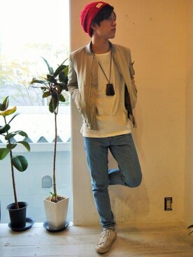 「J.Sabatino（ジェイサバティーノ）のアイテム（ジャケット/アウター）」を使った、Ryusei Satoさん（メンズ・175cm）の秋コーディネート