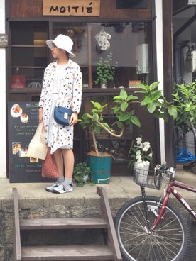 「travel」｜「アイテム（タンクトップ）」を使った、laidebbさん（レディース・156cm）の夏コーディネート