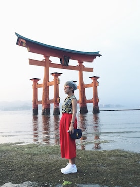 「travel」｜「アイテム（ソックス/靴下）」を使った、laidebbさん（レディース・156cm）の夏コーディネート