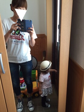 「Ungrid（アングリッド）のインディゴフレイドヘムストスリ（デニムパンツ）」を使った、NonYuupiiさん（レディース・168cm・20代）の夏コーディネート