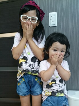 「アイテム（ヘアアクセサリー）」を使った、Misaさん（キッズ・120cm）の夏コーディネート