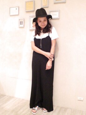 「レプシィム(LEPSIM)」｜「アイテム（つなぎ/オールインワン）」を使った、minaさん（レディース・155cm）の春コーディネート