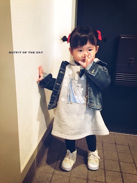 「アナと雪の女王」｜「アイテム（ジャケット/アウター）」を使った、ERIKAさん（キッズ・90cm）の秋コーディネート