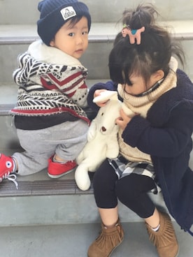 ERIKAさん（キッズ・90cm）の秋コーディネート