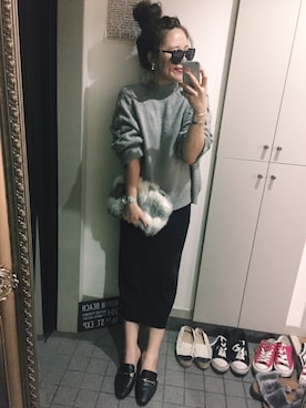 「アイテム（ピアス（両耳用））」を使った、ERIKAさん（レディース・164cm・30代）の秋コーディネート