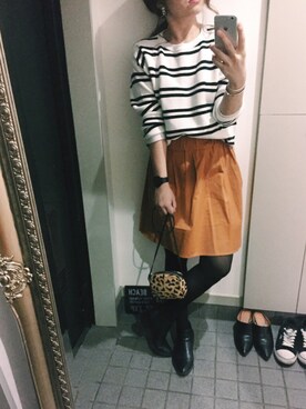 「アイテム（ピアス（両耳用））」を使った、ERIKAさん（レディース・164cm・30代）の秋コーディネート