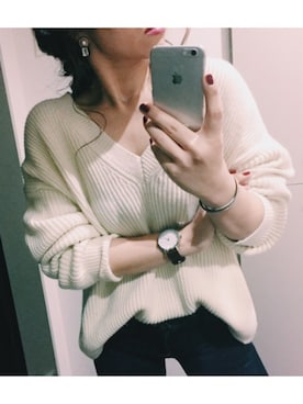 「アイテム（ピアス（両耳用））」を使った、ERIKAさん（レディース・164cm・30代）の秋コーディネート
