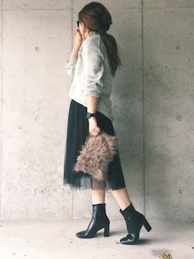「アイテム（ピアス（両耳用））」を使った、ERIKAさん（レディース・164cm・30代）の秋コーディネート