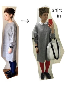 「My Fav. CHILD WOMAN（マイファブチャイルドウーマン）のアイテム」を使った、24さん（レディース・160cm）の秋コーディネート