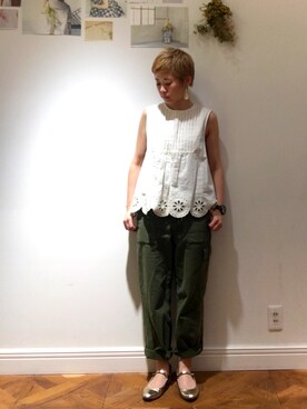 「ミックスコーデ」｜「アイテム（パンプス）」を使った、24さん（レディース・160cm）の春コーディネート