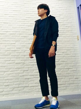 「A.P.C.」｜「アイテム（マウンテンパーカー）」を使った、(꒦ິ⌑꒦ີ)さん（メンズ・169cm）の春コーディネート