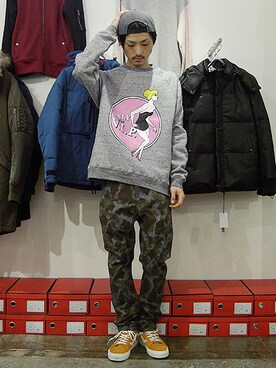 「JOYRICH」｜「アイテム（ブルゾン）」を使った、Reggieさん（メンズ・172cm）の冬コーディネート
