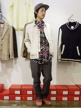 「JOYRICH」｜「アイテム（ブルゾン）」を使った、Reggieさん（メンズ・172cm）の冬コーディネート