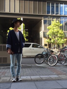 「WhoWhat（フーワット）のアイテム（デニムジャケット）」を使った、アさひさん（メンズ・172cm）の秋コーディネート