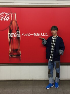 「WhoWhat（フーワット）のアイテム（デニムジャケット）」を使った、アさひさん（メンズ・172cm）の冬コーディネート