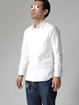 白シャツ 無印 のメンズ人気ファッションコーディネート Wear