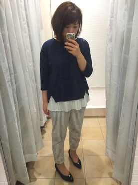 「Te chichi（テチチ）のアイテム（ジャケット/アウター）」を使った、さくまるさん（レディース・155cm）の春コーディネート