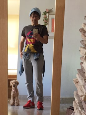 「Desigual（デシグアル）のアイテム（Tシャツ/カットソー）」を使った、SEI@ziさん（メンズ・169cm）の秋コーディネート