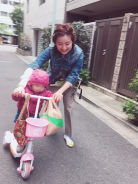 「Adam et Rope A・E・R（アダムエロペ）のアイテム（ジャケット/アウター）」を使った、mococoさん（レディース・150cm）の春コーディネート