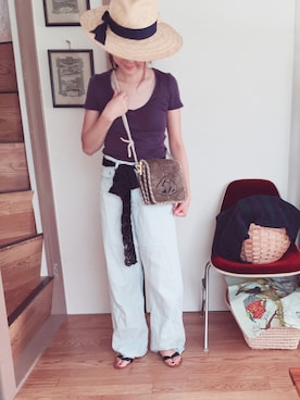 「House_Commune（ハウスコミューン）のアイテム」を使った、mococoさん（レディース・150cm）の秋コーディネート