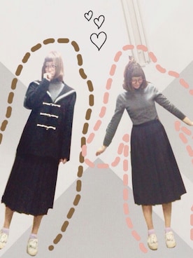 「UNIF（ユニフ）のアイテム（スニーカー）」を使った、pinkyoyoさん（レディース・171cm）の冬コーディネート