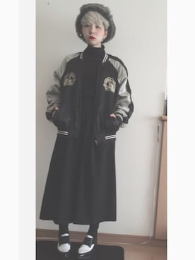 「Sabrina Martone（サブリナマルトーネ）のアイテム」を使った、林﨑咲良さん（レディース・153cm）の冬コーディネート