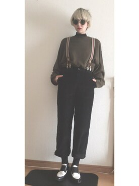 「Sabrina Martone（サブリナマルトーネ）のアイテム」を使った、林﨑咲良さん（レディース・153cm）の冬コーディネート