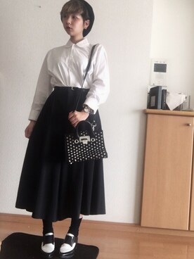 「Sabrina Martone（サブリナマルトーネ）のアイテム」を使った、林﨑咲良さん（レディース・153cm）の秋コーディネート