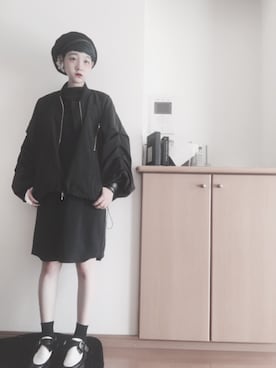 「HELK（ヘルク）のアイテム（ジャケット/アウター）」を使った、林﨑咲良さん（レディース・153cm）の秋コーディネート