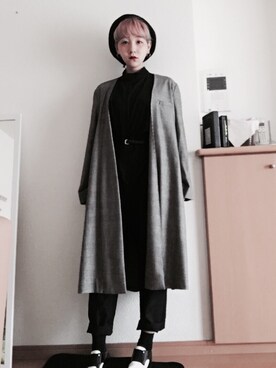「DES PRES（デ・プレ）のアイテム（ジャケット/アウター）」を使った、林﨑咲良さん（レディース・153cm）の秋コーディネート