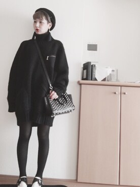 「soe（ソーイ）のアイテム」を使った、林﨑咲良さん（レディース・153cm）の秋コーディネート