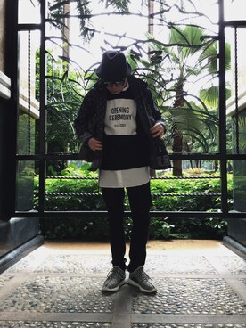 「SWAGGER（スワッガー）のアイテム（ミリタリージャケット）」を使った、HANSONさん（メンズ・176cm）の春コーディネート