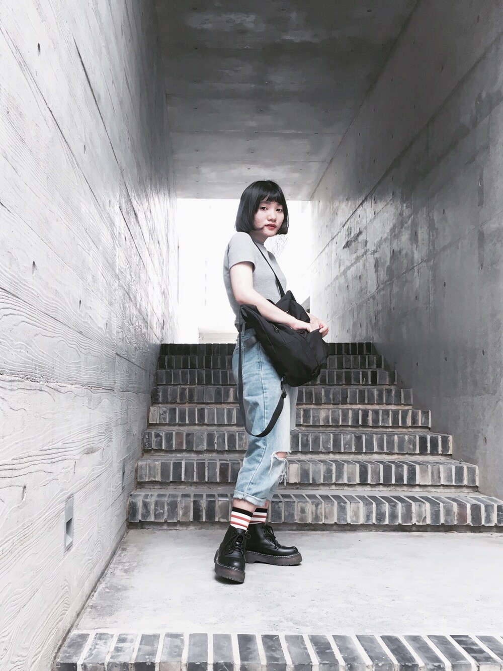「planetのアイテム（パンツ、ブルー系）」を使った、スタン（Stan）🍥さん（レディース・151cm）の秋コーディネートの1枚目の写真