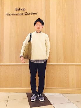 「Scye（サイ）のアイテム（シャツ/ブラウス）」を使った、櫻井さん（メンズ・169cm）の秋コーディネート