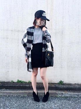 「Handmade（ハンドメイド）のPocket Gray Tee（MEN'S）（Tシャツ/カットソー、その他）」を使った、gudetamaさん（レディース・160cm）の冬コーディネート