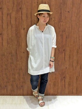 「LBC（エルビーシー）のアイテム（チュニック）」を使った、kodamaさん（レディース・150cm）の夏コーディネート