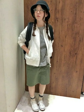 「LBC（エルビーシー）のアイテム（ブルゾン）」を使った、kodamaさん（レディース・150cm）の春コーディネート