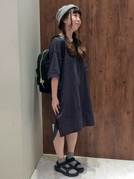 「LBC（エルビーシー）のアイテム（チュニック）」を使った、kodamaさん（レディース・150cm）の夏コーディネート