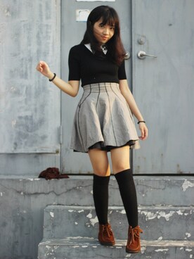 Ekee靖仪さん（レディース・158cm）の春コーディネート