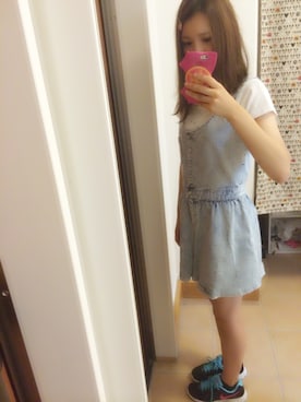 「WC（ダブル シー）のアイテム（オールインワン・サロペット）」を使った、ゆうか(・∀・)さん（レディース・158cm）の夏コーディネート
