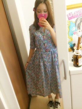 「コンバンース」｜「アイテム（ワンピース/ドレス）」を使った、ゆうか(・∀・)さん（レディース・158cm）の夏コーディネート